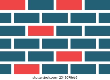 Brickwall Glyph Two Color Icon For Personal And Commercial Use.

