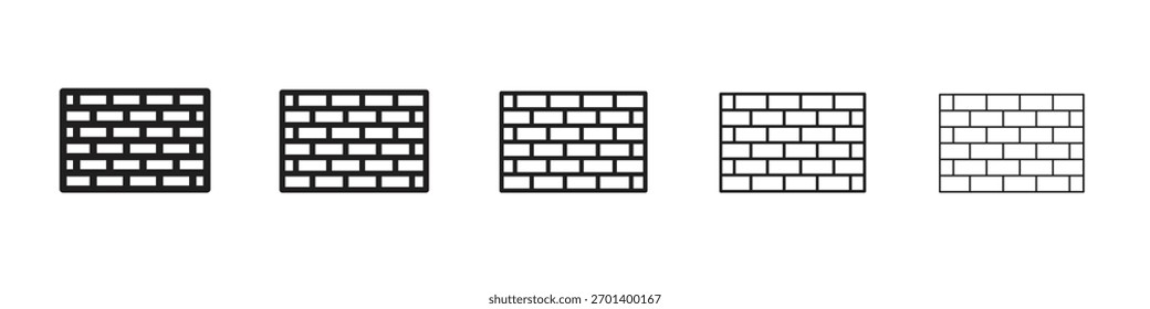 Brickwall Icon Design, Logo, App, UI. Vektorgrafik, EPS