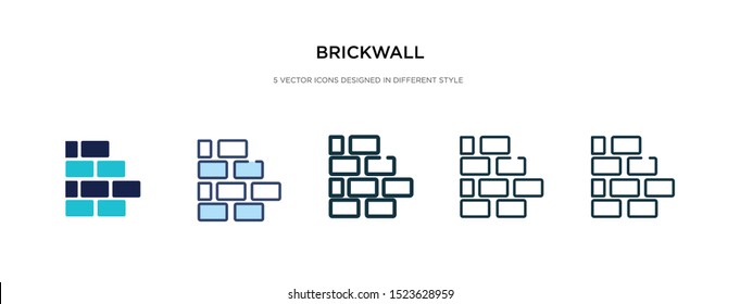 brickwall icon in different style vector illustration. two colored and black brickwall vector icons designed in filled, outline, line and stroke style can be used for web, mobile, ui