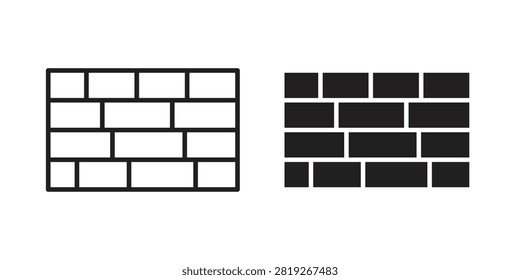 Brickwall icon editable pictograms collection