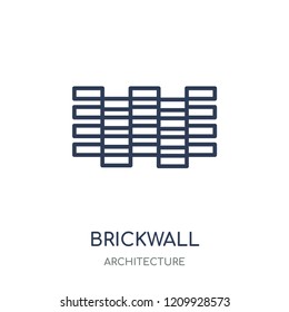 Brickwall icon. Brickwall linear symbol design from Architecture collection. Simple outline element vector illustration on white background.