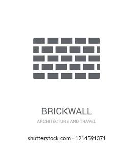 Brickwall icon. Trendy Brickwall logo concept on white background from Architecture and Travel collection. Suitable for use on web apps, mobile apps and print media.
