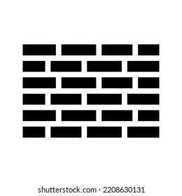 Brickwall icon vector color editable