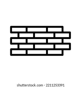Brickwall icon vector color editable