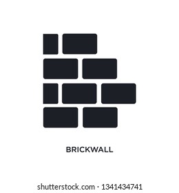 brickwall isolated icon. simple element illustration from construction concept icons. brickwall editable logo sign symbol design on white background. can be use for web and mobile