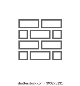 Brickwall line icon.