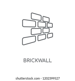 Brickwall linear icon. Brickwall concept stroke symbol design. Thin graphic elements vector illustration, outline pattern on a white background, eps 10.