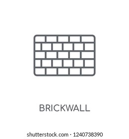 Brickwall linear icon. Modern outline Brickwall logo concept on white background from Architecture and Travel collection. Suitable for use on web apps, mobile apps and print media.