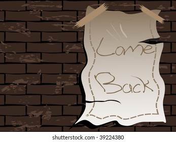 brickwall surface with notice board