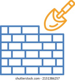 Icono de vector de pared de ladrillo. Se puede usar para imprimir, móviles y aplicaciones web.