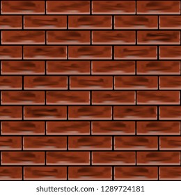 Brickwork. Brick wall. Decorative brick background. Seamless texture. Vector graphics