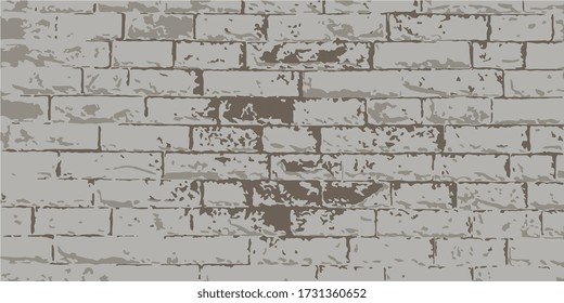 Brickwork. Brick wall. Vintage background for website, flyer. Vector illustration eps-10