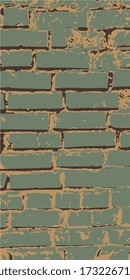 Brickwork. Brick wall. Vintage background for website, flyer. Vector illustration eps-10