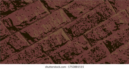Brickwork. Brick wall. Vintage background for website, flyer. Vector illustration eps-10