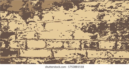 Brickwork. Brick wall. Vintage background for website, flyer. Vector illustration eps-10
