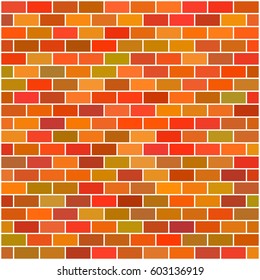  Brickwork. Colored abstract background. Vector illustration. For your design.
