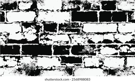 Brickwork grunge abstract background design brick wall old texture. Brickwork grunge black and white background.