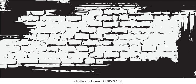 Brickwork grunge abstract background design brick wall old texture. Brickwork grunge black and white background.