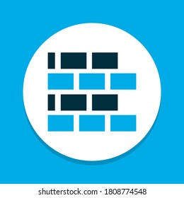 Brickwork icon colored symbol. Premium quality isolated brick wall element in trendy style.