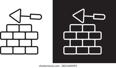 Brickwork icon flat sign EPS10..