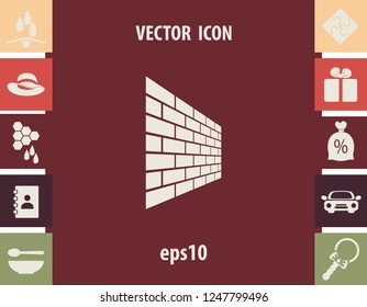 Brickwork icon, vector design element