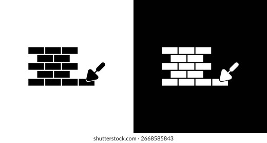 Brickwork icon, vector flat icon. Flat illustration.