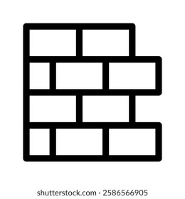 Brickwork Icon Vector Symbol Design Illustration
