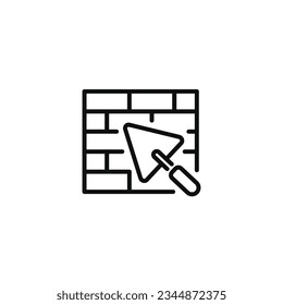 Icono de la línea de trabajo aislado en fondo blanco