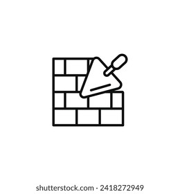 Icono de la línea de trabajo aislado en fondo blanco