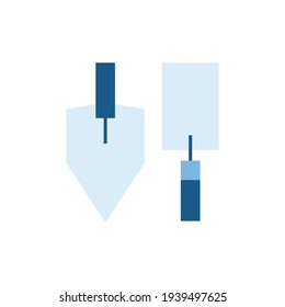 ladrillo, icono de albañilería en icono de color, aislado en fondo blanco 