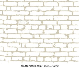 The brickwork of the old background, texture. Brick silhouette. The vector element is isolated with the ability to overlay.