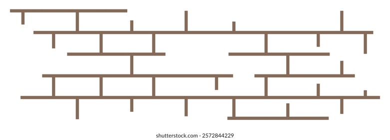 Brickwork pattern. Brick wall of the house. Brick texture. Elements of brickwork blocks. EPS 10.