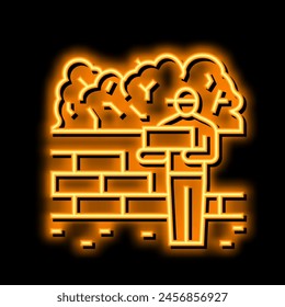 brickwork services neon light sign vector. brickwork services illustration