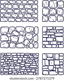 Brickwork and stonework pattern vector