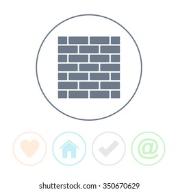 Brickwork Vector Icon.