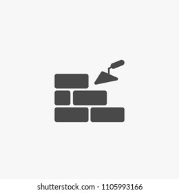 Brickwork vector icon building with bricks eps10