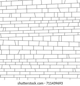 brickwork. Vector illustration. black and white texture