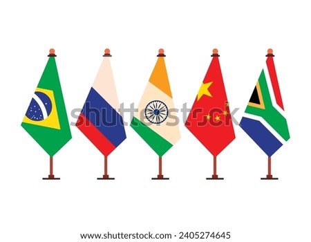 brics cooperation economic illustration isolated