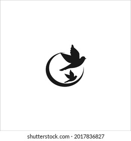 brid animals black company vector logo design