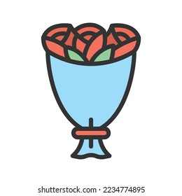 Bridal Bouquet icon vector image. Can also be used for Physical Fitness. Suitable for mobile apps, web apps and print media.