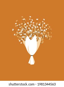 Bridal bouquet, wedding bouquet, isolated on a bright background. Great for card,invitation.