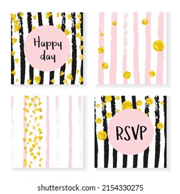 Bridal Confetti. White Carnival Magazine. Golden Romantic Frame. Black Fashion Illustration. Mothers Element. Stripe Xmas Flyer. Save Date Painting Set. Golden Bridal Confetti