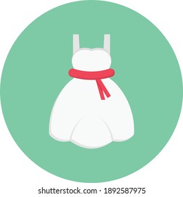 icono de vestimenta de novia vectorial de color plano