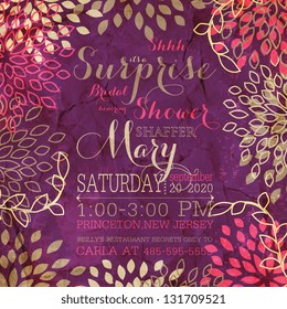 Bridal invitation card