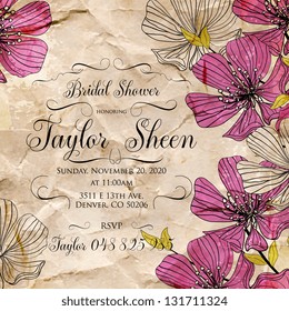 Bridal invitation cards