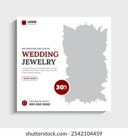 Bridal Jewelry social media post or web banner template