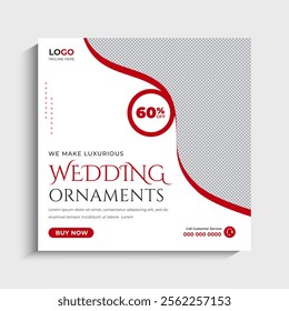 Bridal Jewelry social media post or web banner template