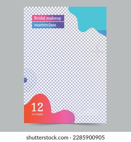 Bridal Makeup Lessons Flyer Template. A clean, modern, and high-quality design of Flyer vector design. Editable and customize template flyer