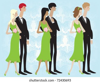 A bridal party.