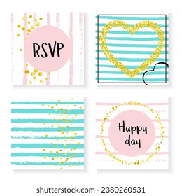 Bridal Pattern. Turquoise Rain Concept. Golden Birthday Cover. December Brochure Set. Mint Invite. White Nursery Painting. Pink Fashion Magazine. Stripe Bridal Pattern